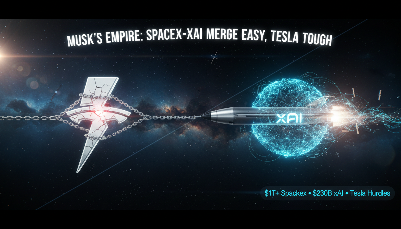 Elon Musk's Empire: SpaceX-xAI Merge Easily, Tesla Tough