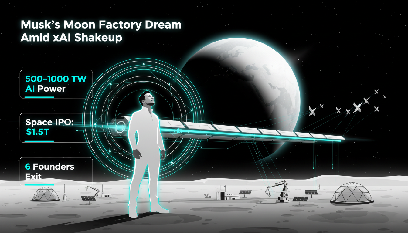 Musk's Moon Factory Dream Amid xAI Shakeup